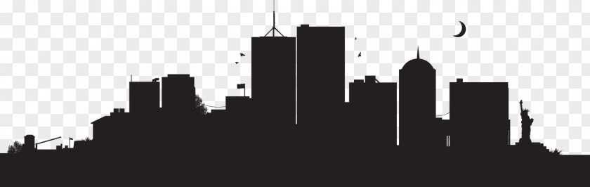 Building Silhouette New York City Skyline Clip Art PNG