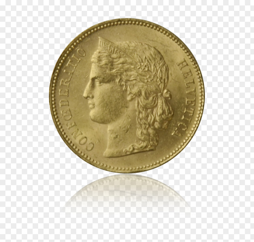 Coin Gold Swiss Franc Helvetia PNG