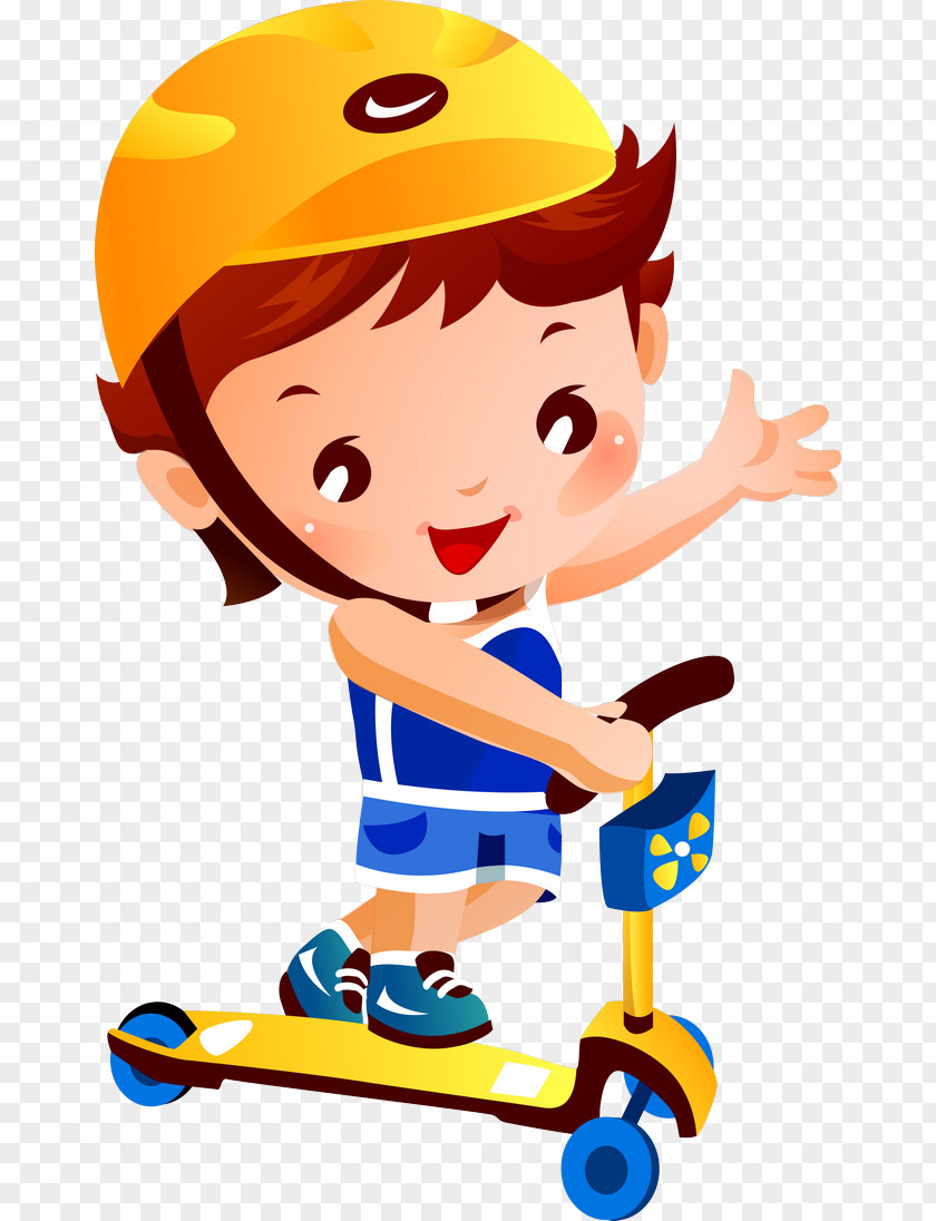 Skateboarding Kids Kick Scooter Child Clip Art PNG