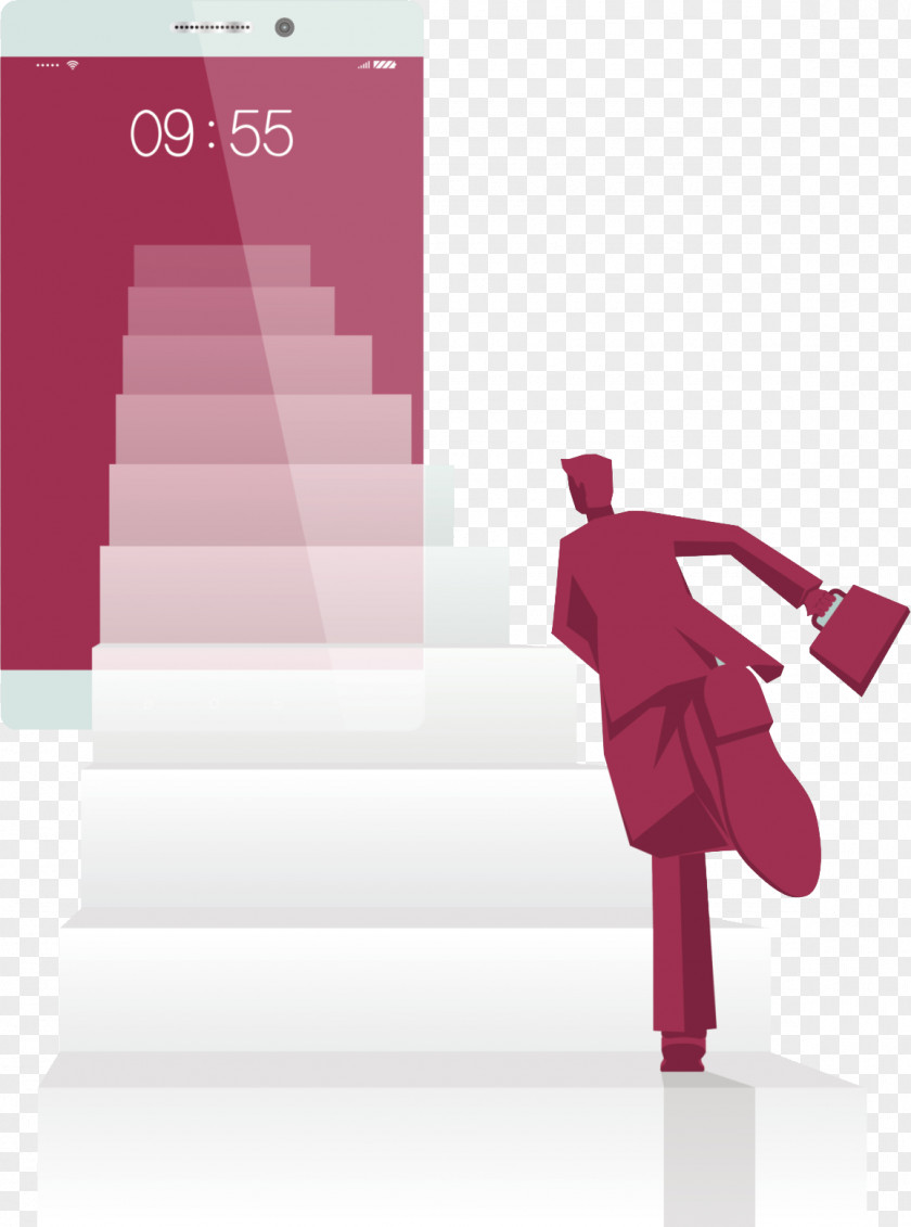 Creative Leisure Business People To Take The Stairs Phones Graphic Design Creativity Love PNG