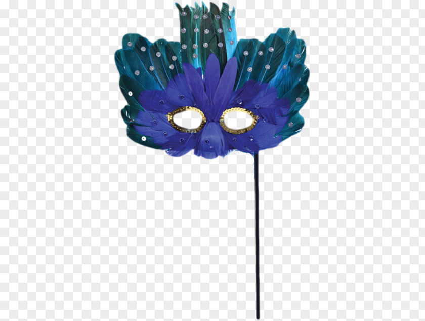 Mascara Carnaval Mask Feather Masquerade Ball Blue Blindfold PNG