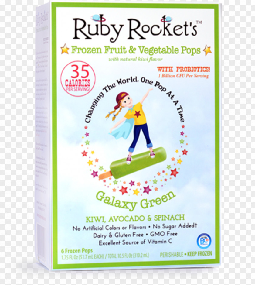 Rocket Popsicles Ruby's Rockets Frozen Fruit & Vegetable Pops Houston Fluid Ounce PNG
