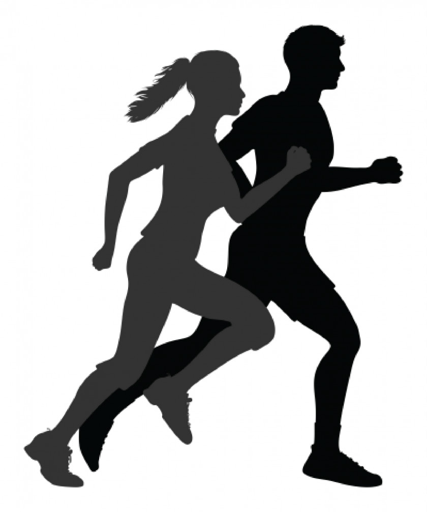Running Man Silhouette Jogging Clip Art PNG