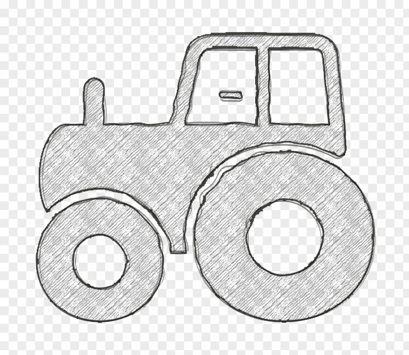 Tractor Side View Icon Transport PNG