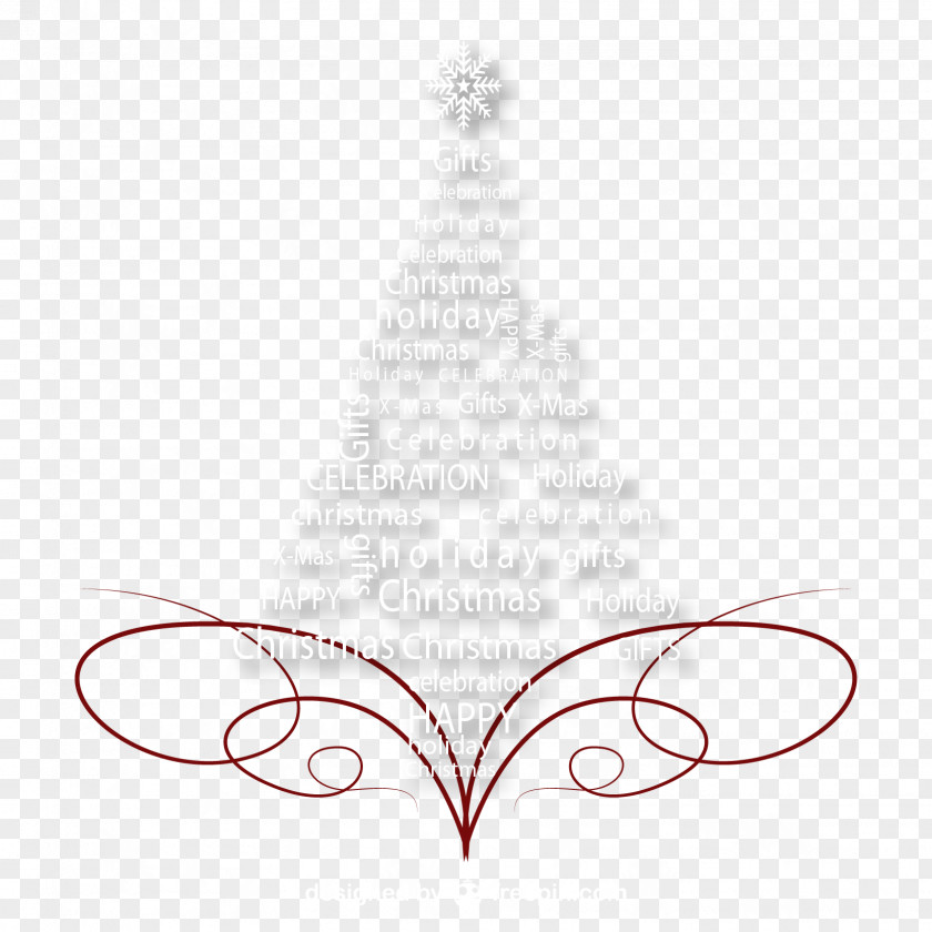 Creative Christmas Greetings Tree Download PNG