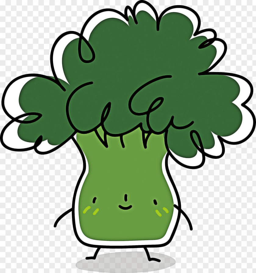 Line Art Broccoli Green Leaf Background PNG