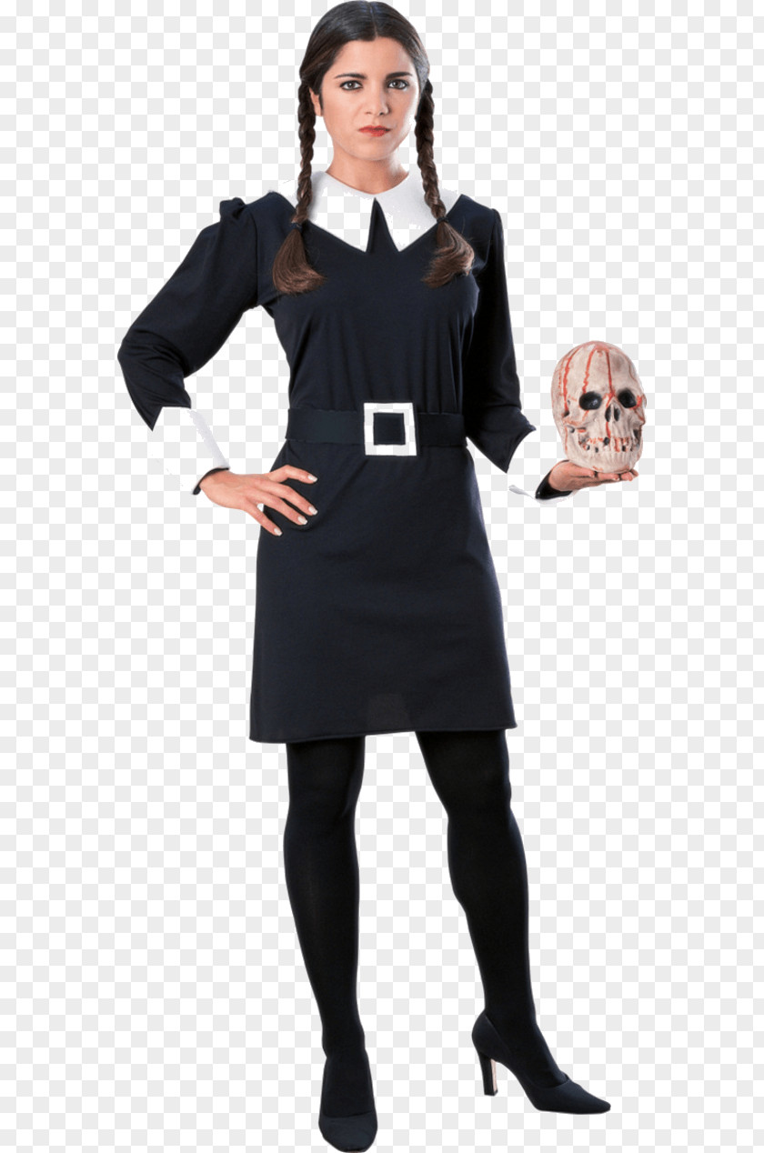 Dress Wednesday Addams The Family Halloween Costume PNG