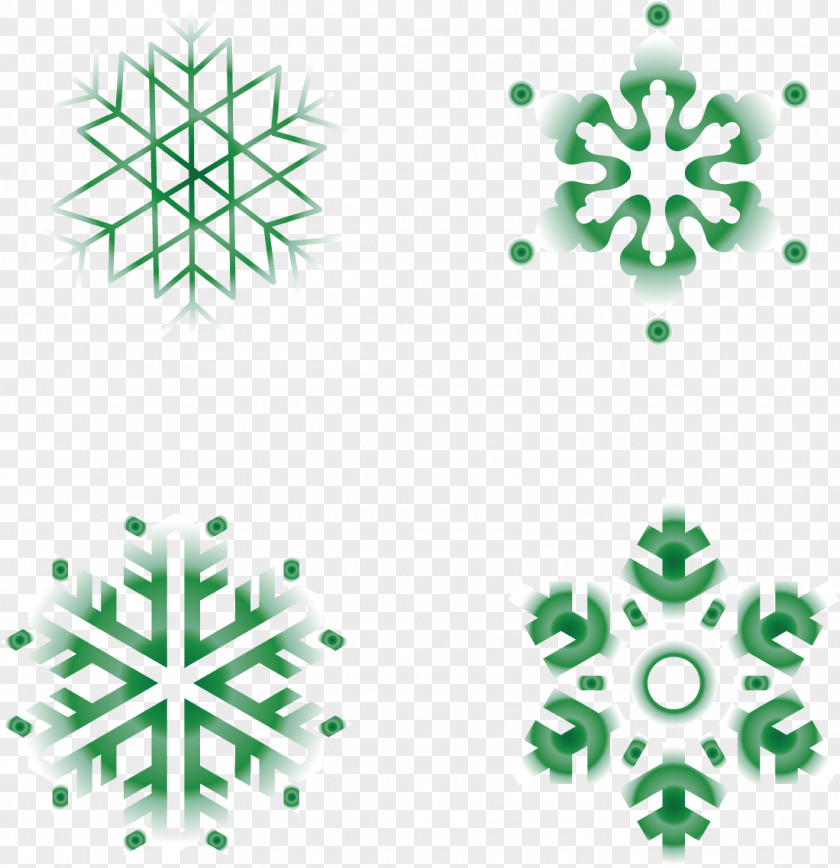Green Sky Snow Snowflake Vector Material Euclidean Winter PNG