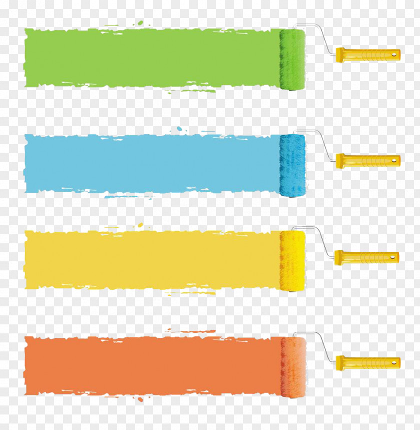 Oil Brush Decoration Paint Rollers Painting PNG