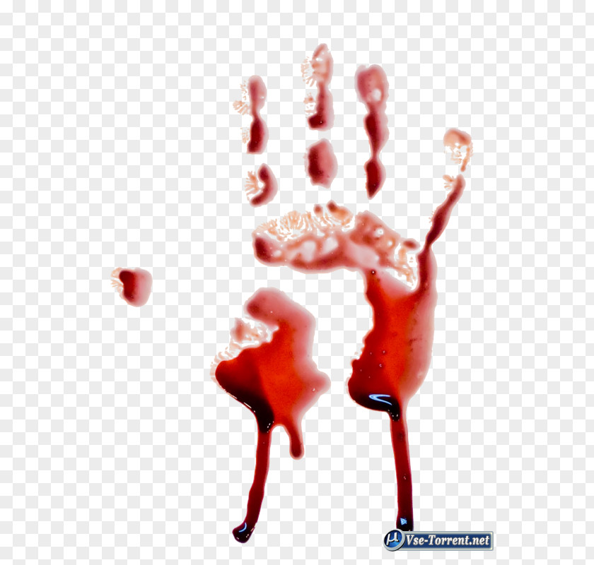 Blood Printing Hand Clip Art PNG