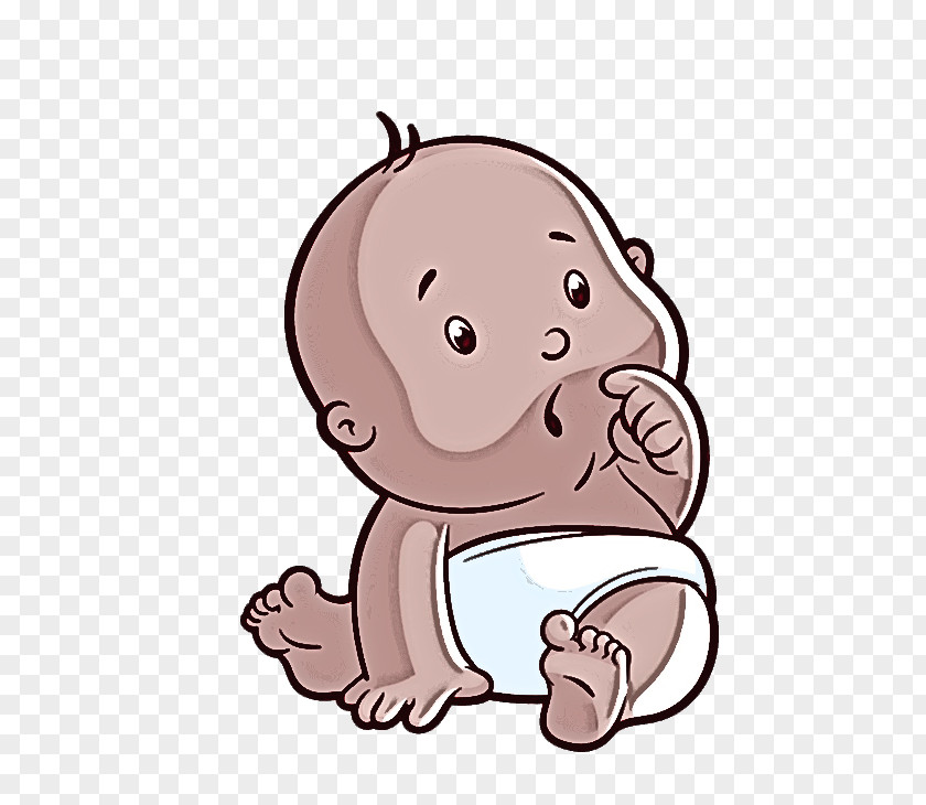 Cartoon Child Finger Baby Pleased PNG