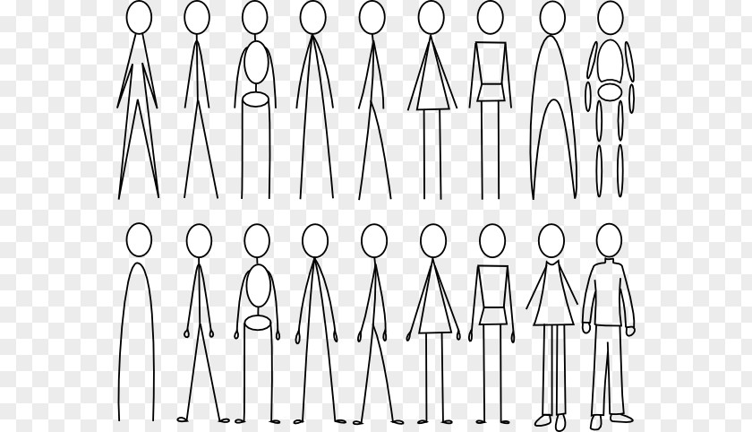 How To Draw Stick Figures Line Art Drawing Figure PNG