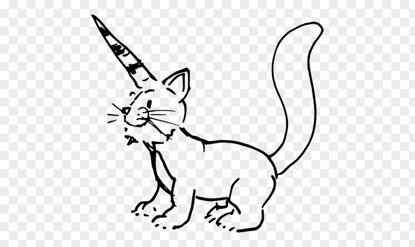 Kitten Black And White Cat Drawing Clip Art PNG