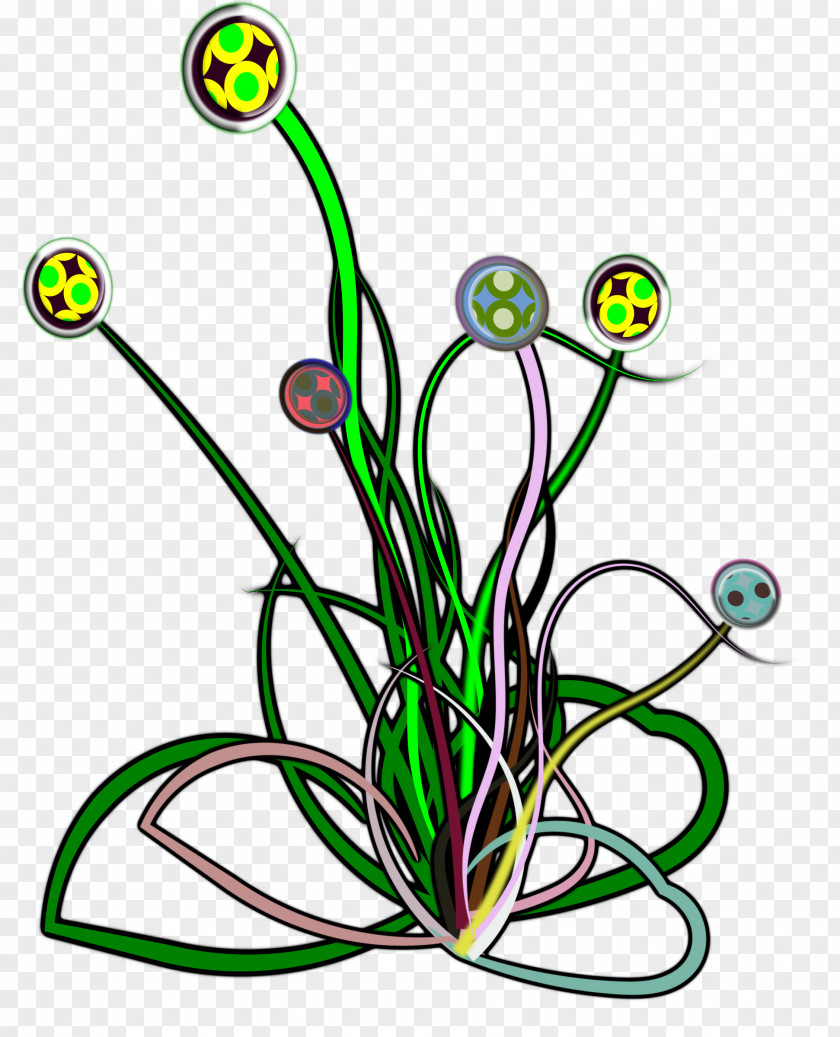 Stylized Flower Drawing Clip Art PNG