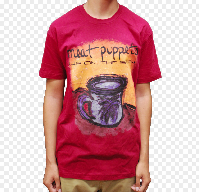 T-shirt Up On The Sun Meat Puppets Sleeve Maroon PNG