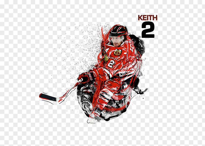 Chicago Blackhawks Protective Gear In Sports Graphic Design Poster PNG