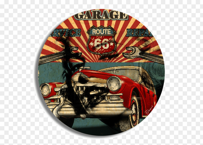 Route 66 Garage U.S. MondiArt International Furniture Painting PNG