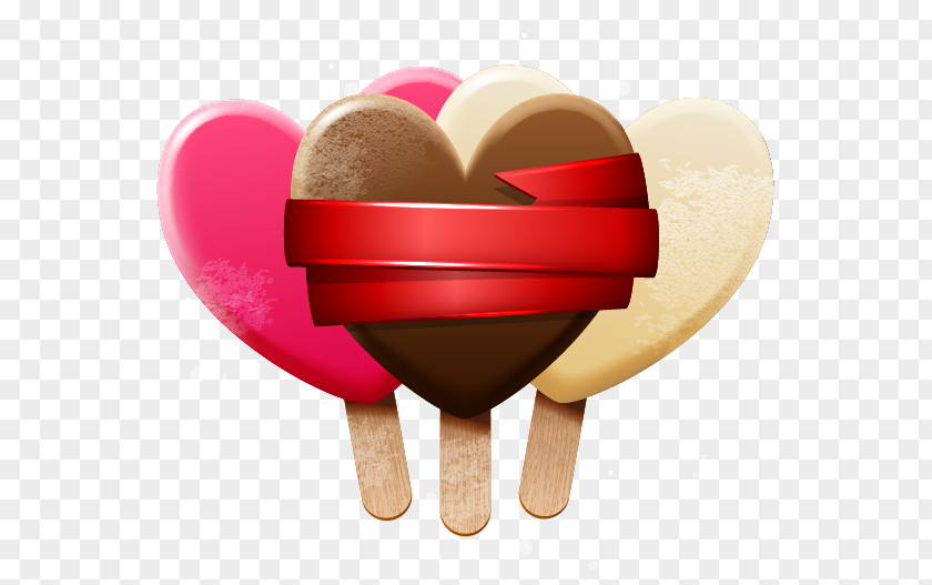 Heart-shaped Ice Cream Cone Gelato Pop PNG