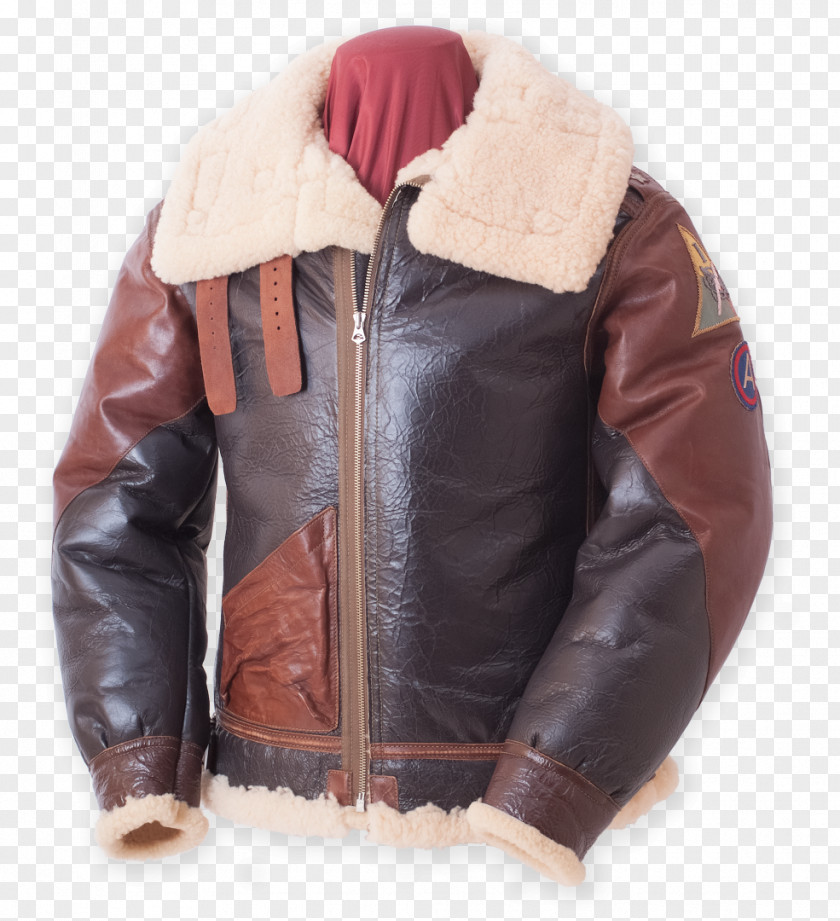 Layered Material Leather Jacket Flight US Wings PNG