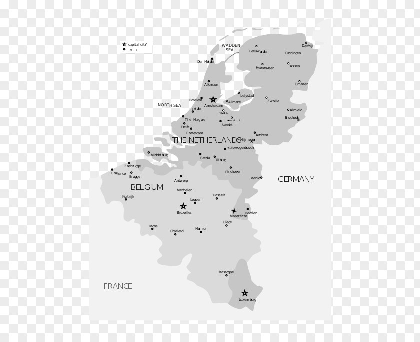 Map Belgium–Netherlands Relations Benelux PNG