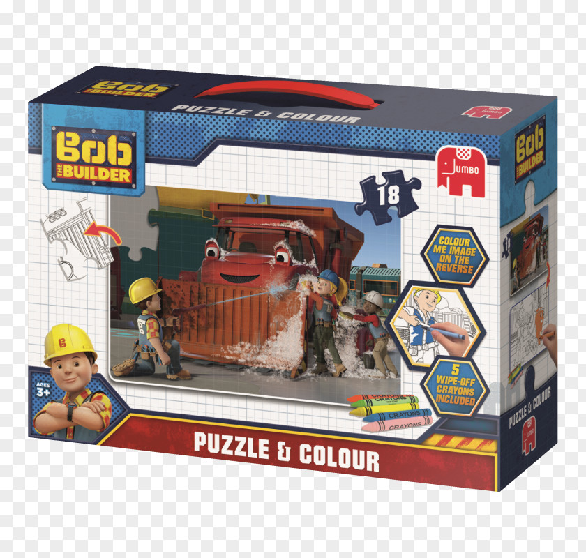 Toy Jigsaw Puzzles Jumbo Bob The Builder 19443 18Piece Large Double Sided Puzzle & Colour PNG