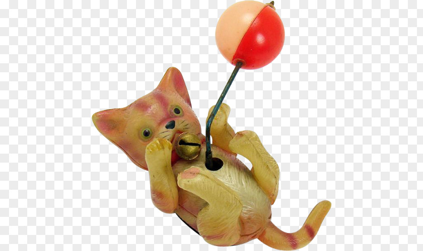 Wind Toy Doll Wind-up Cat Antique PNG