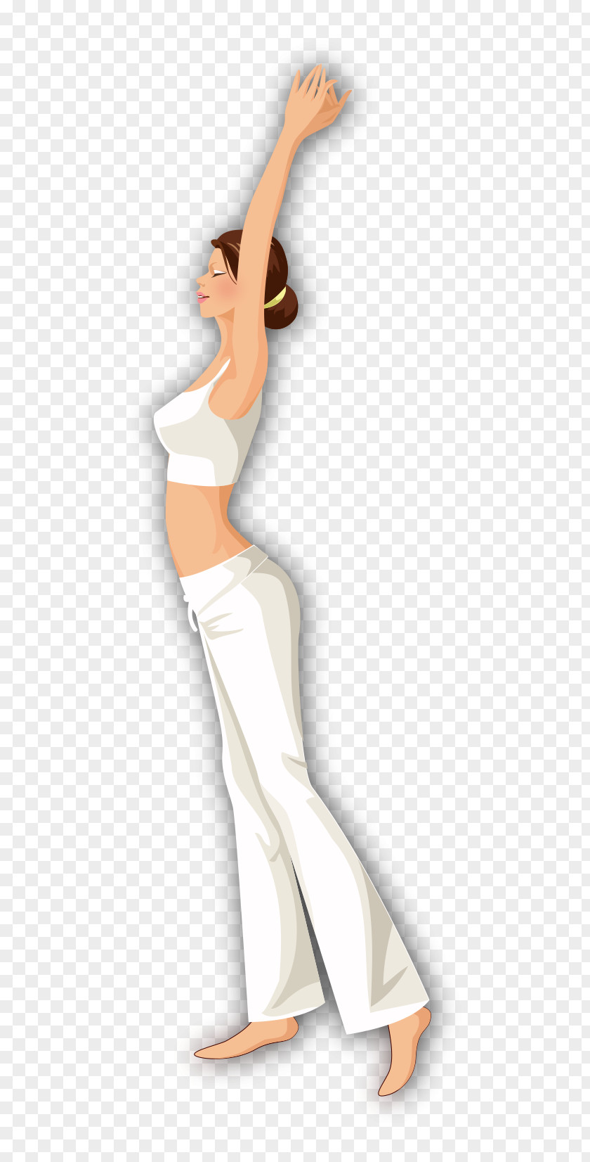 Yoga Beauty Stretching Illustration PNG