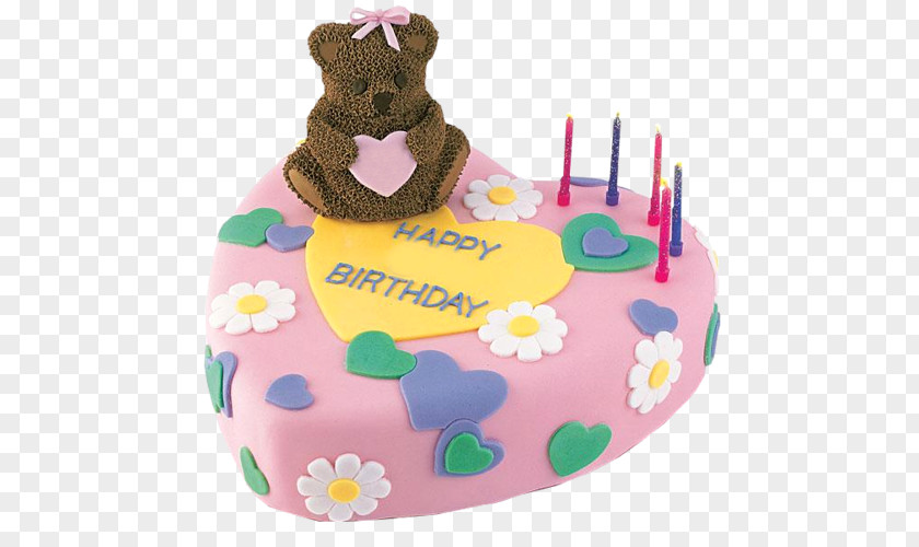 Birthday Cake Bear Party PNG