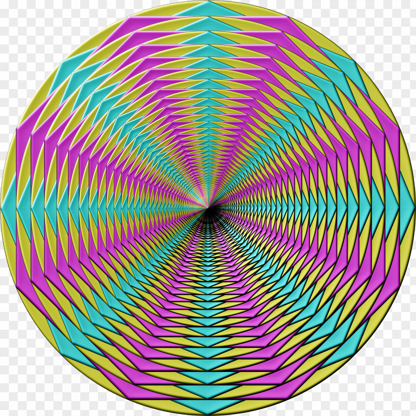 Cmyk Hypnosis Optical Illusion Shape PNG