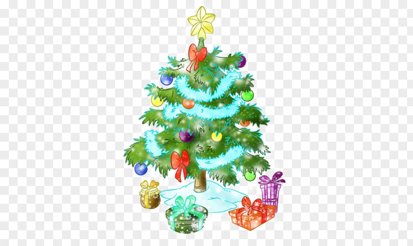 Hand-painted Christmas Tree Ornament PNG