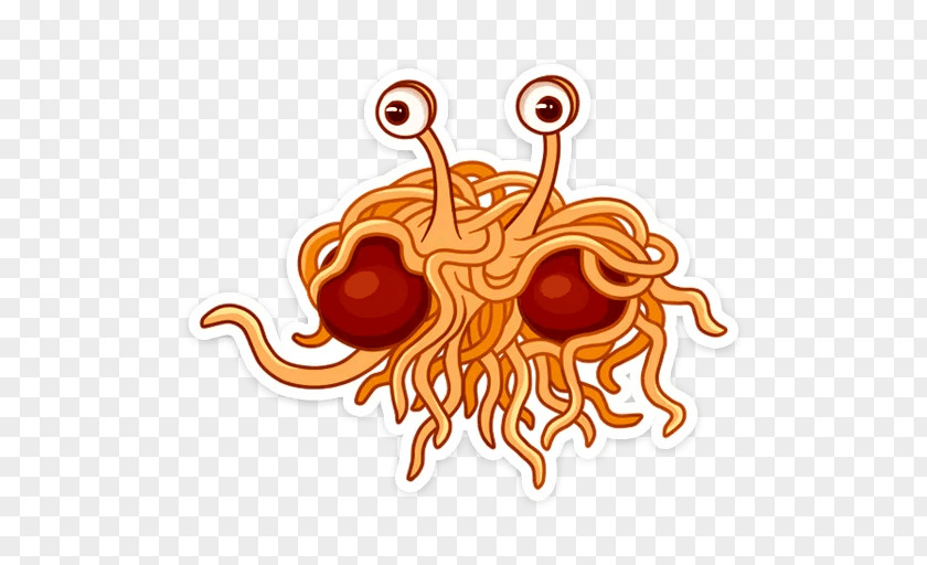 Pastafarianism Telegram Sticker VKontakte Flying Spaghetti Monster PNG