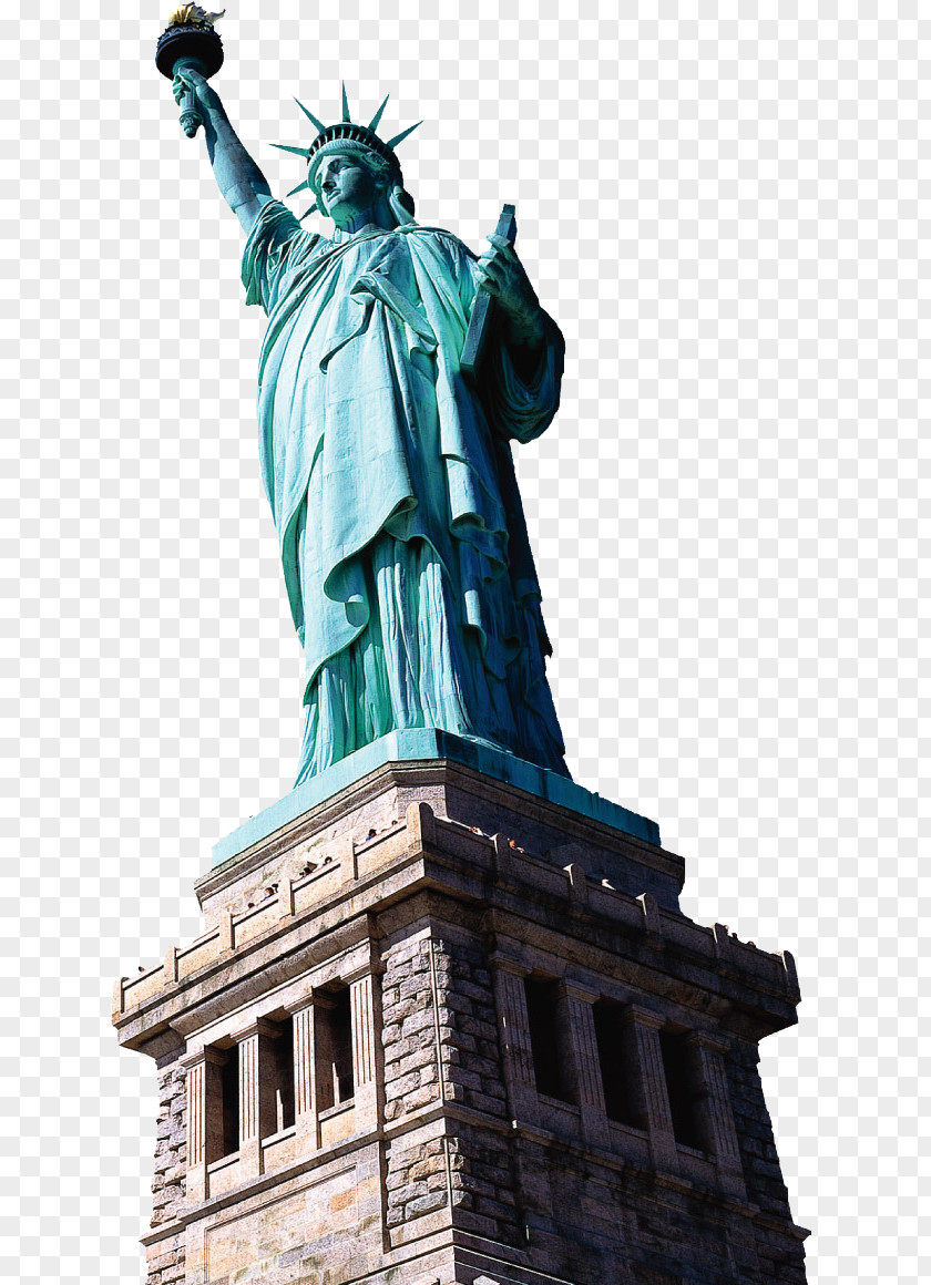 Statue Of Liberty Empire State Building New York Harbor Hudson River Island PNG