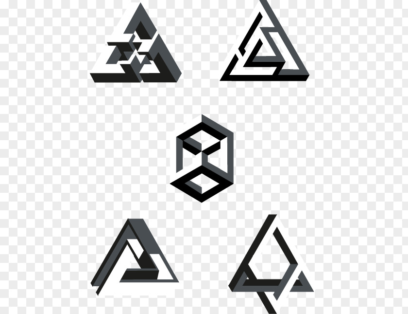 Space Penrose Triangle Logo Geometry PNG