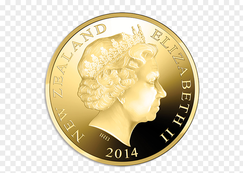 Coin New Zealand Dollar Proof Coinage Gold PNG