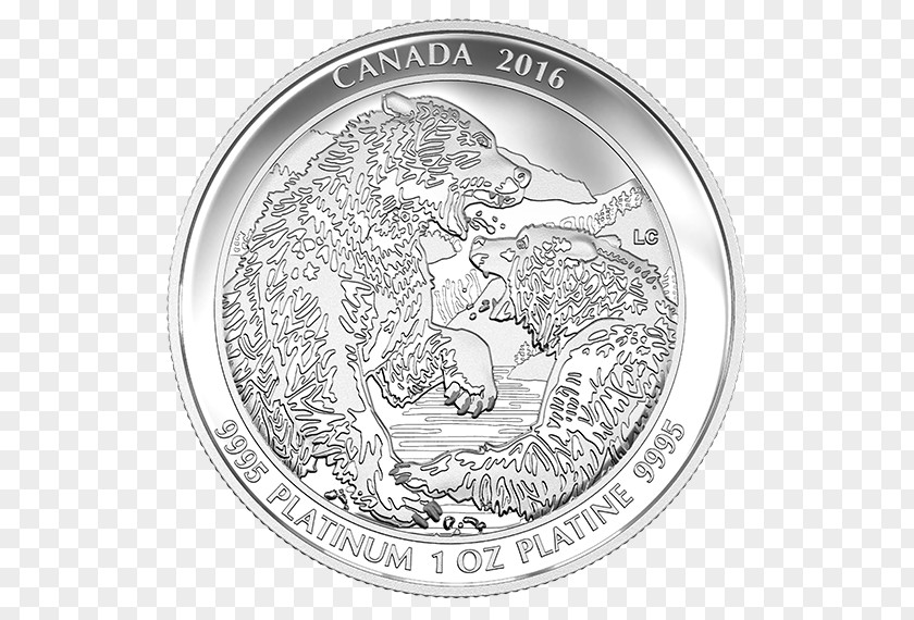 Coin Platinum Bear Canadian Gold Maple Leaf Canada PNG