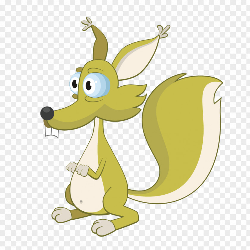 Vector Cartoon Squirrel Stay Meng Red Illustration PNG