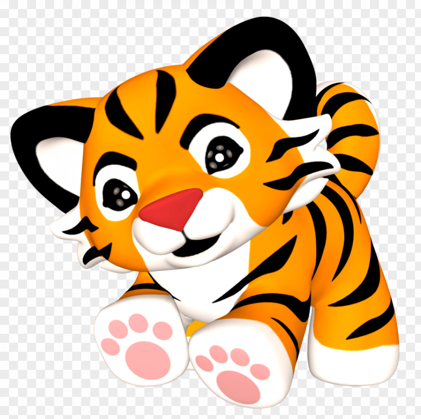 Cute Animal Pass Background Image Tiger Cuteness Clip Art PNG