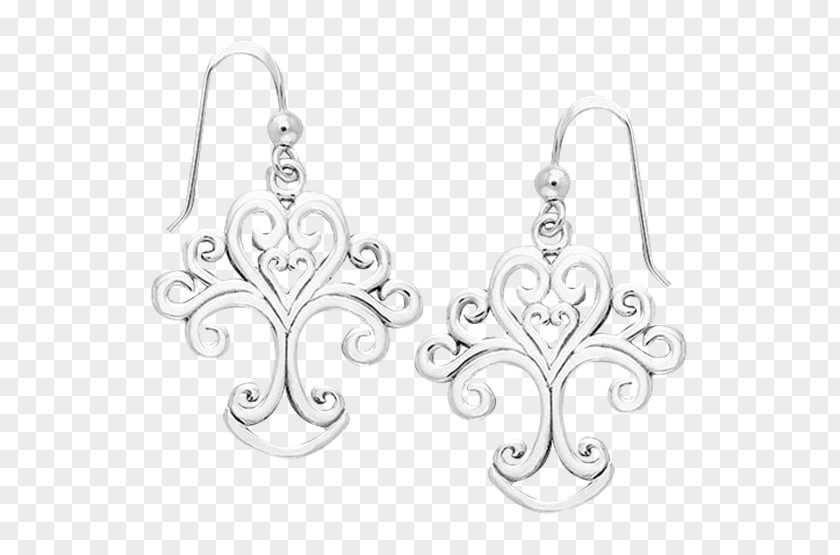 Silver Earring Body Jewellery White PNG