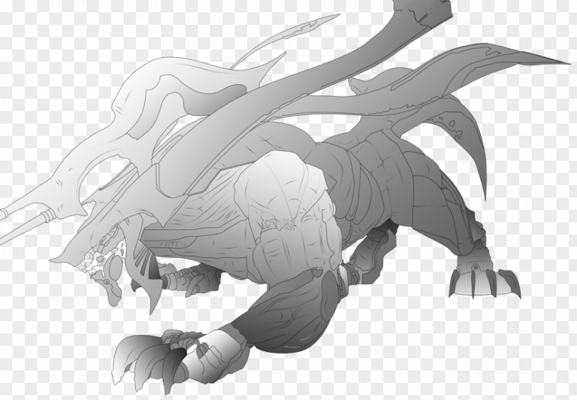 Behemoth Final Fantasy XIII Dragon Sketch PNG