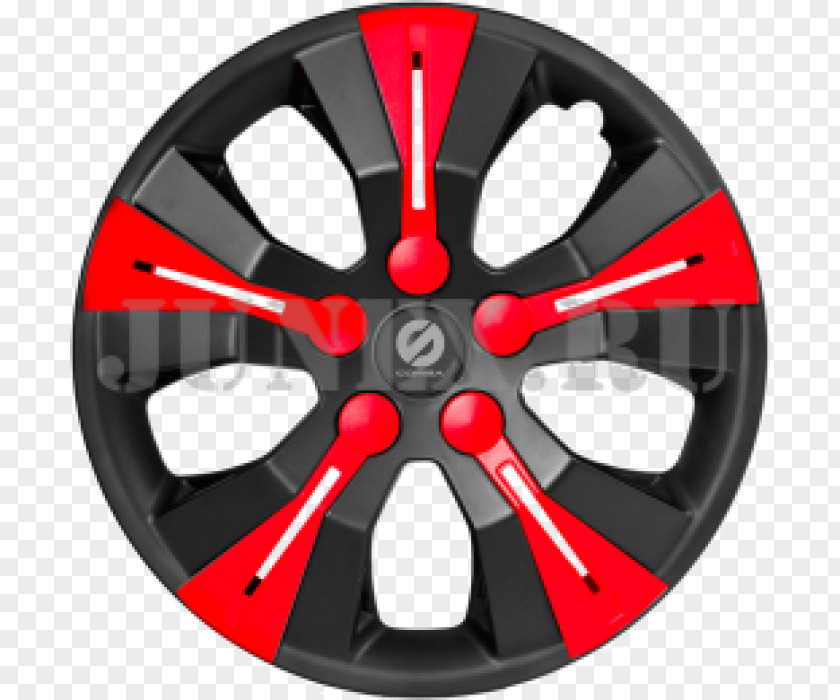 Car Hubcap Tire Alloy Wheel Red PNG