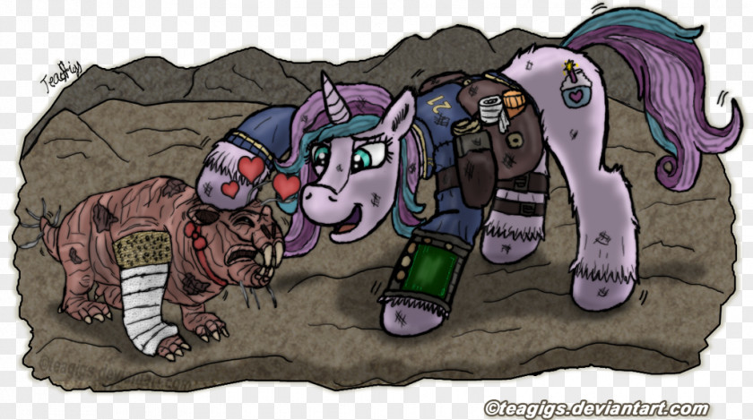 Fallout 4 Molerat Horse Animated Cartoon Illustration Legendary Creature PNG