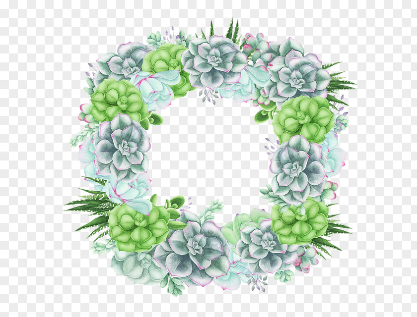 Green Leaf Plant Flower Wreath PNG