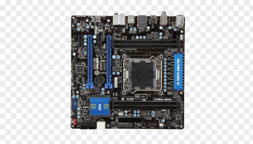 Intel Quickpath Interconnect Motherboard MicroATX MSI X79MA-GD45 X79 PNG