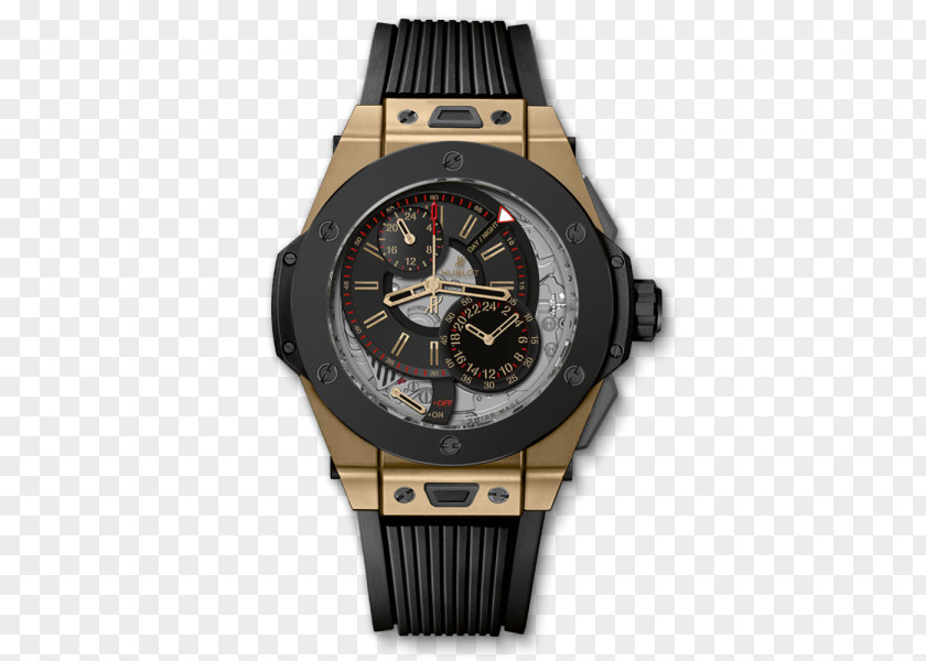 Watch International Company Chronograph Gold Power Reserve Indicator PNG