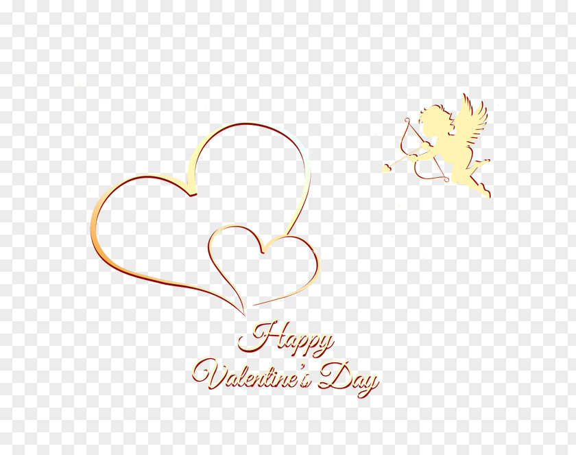Cupid Love Vector Logo Brand Yellow Font PNG
