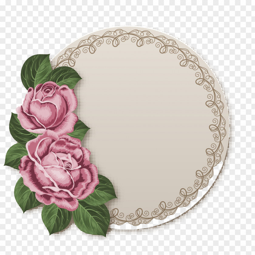 Round Flower Frame Circle Picture PNG