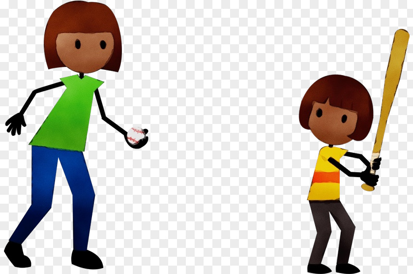 Child Interaction Cartoon People Conversation Yellow Standing PNG