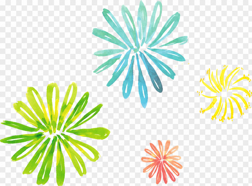 Watercolor Flowers Painting PNG