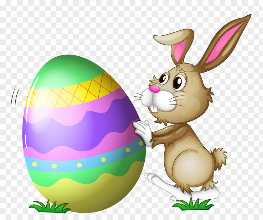 Easter Bunny With Egg Transparent Clipart Clip Art PNG