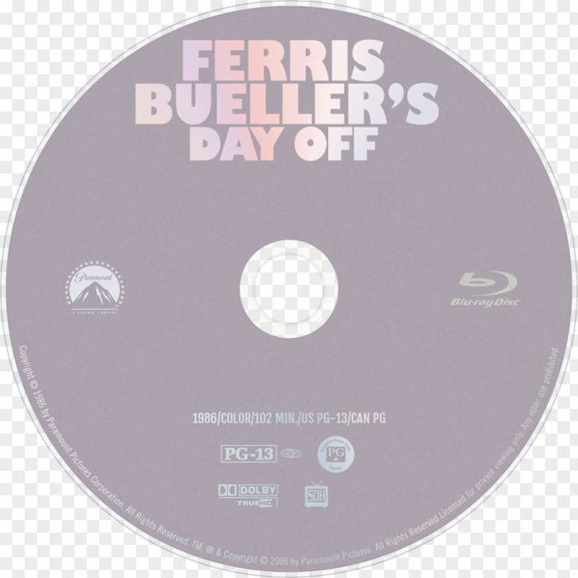 Ferris Bueller Blu-ray Disc Comedy Film Compact Bueller's Day Off PNG